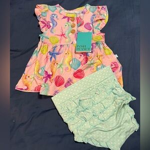 Posh Peanut Coral Bummie Set